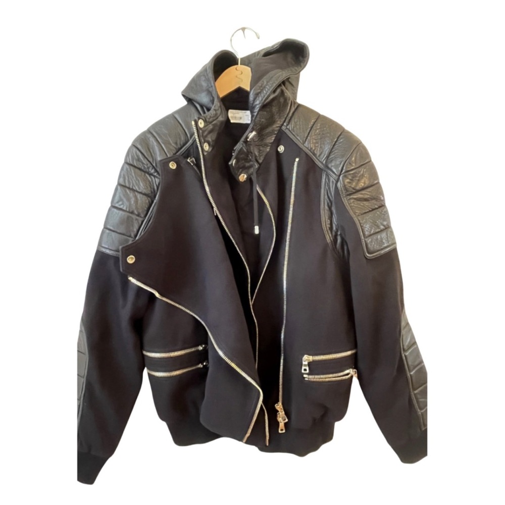 Balmain Buker Jacket XXL. Cottin and lamb skin.